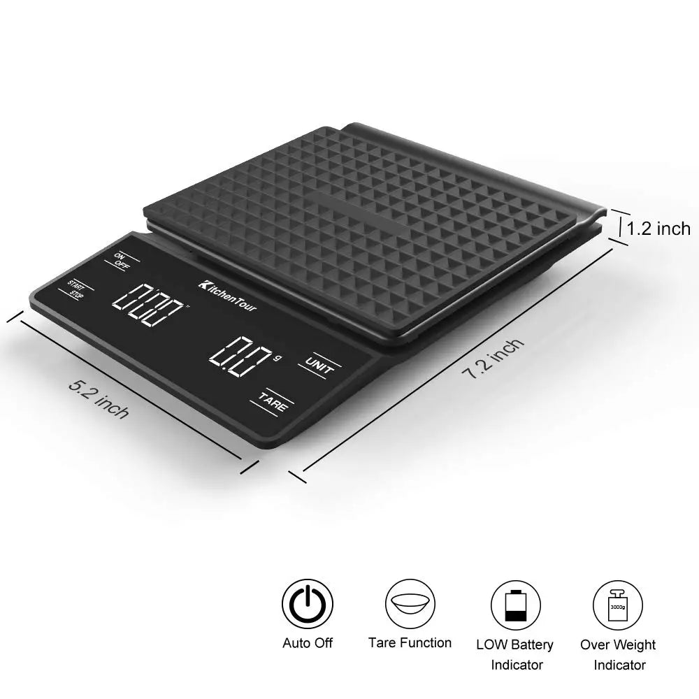 Drip Coffee Scale with Timer 3kg/0.1g