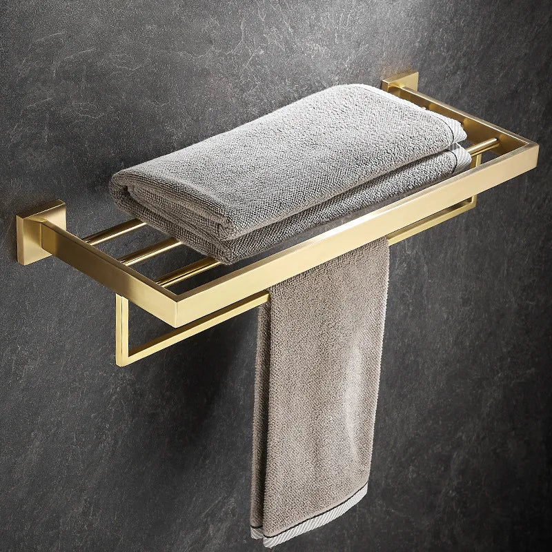 Golden Bathroom Shelf,Towel