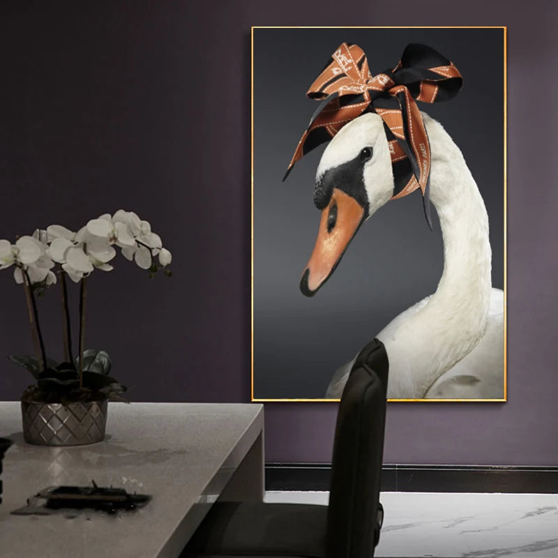 Funny Swan Canvas