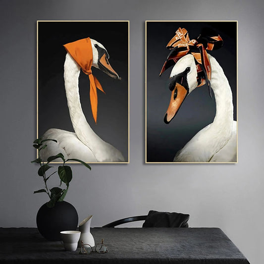 Funny Swan Canvas