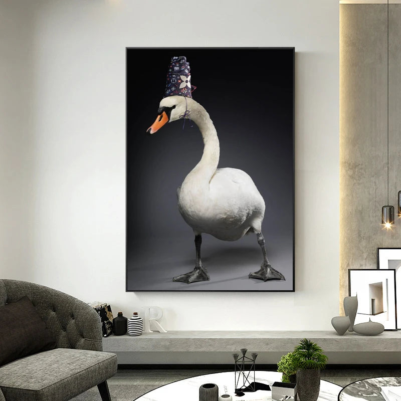 Funny Swan Canvas