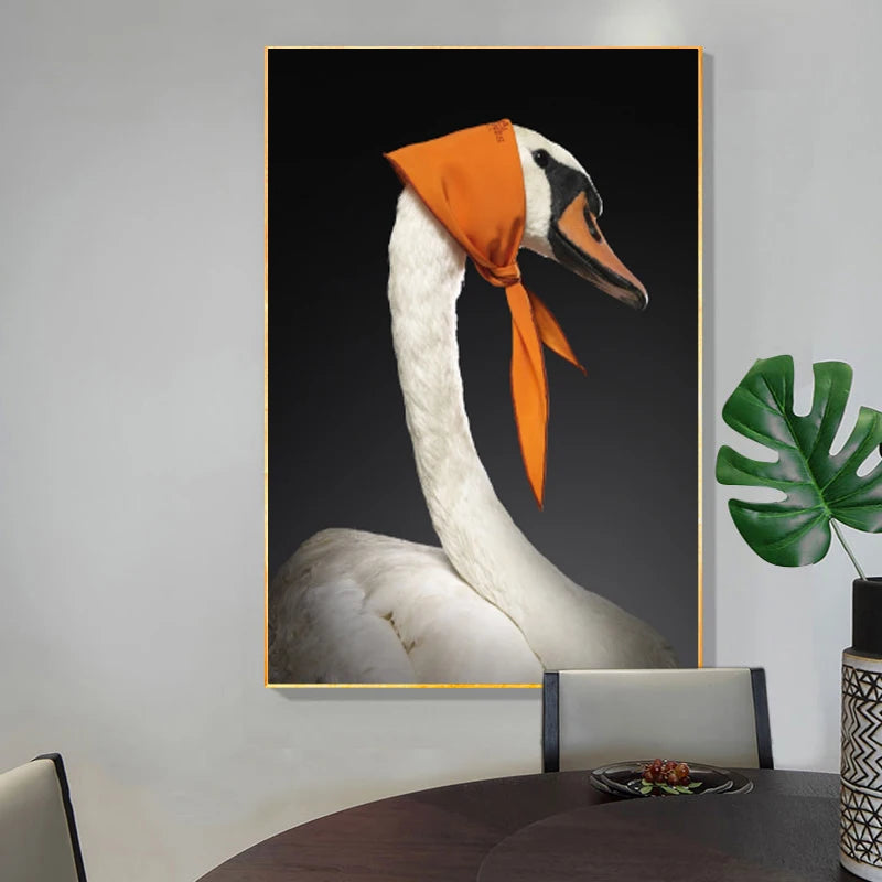 Funny Swan Canvas