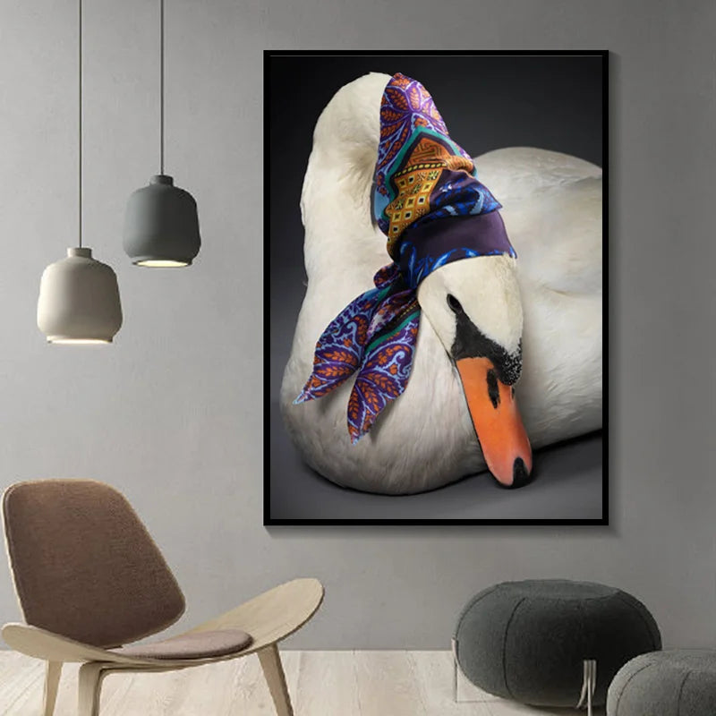 Funny Swan Canvas