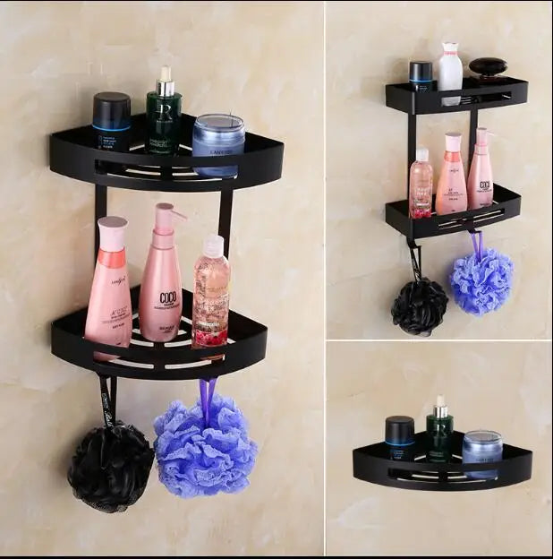 Gold Stainless Steel Bathroom Shelf