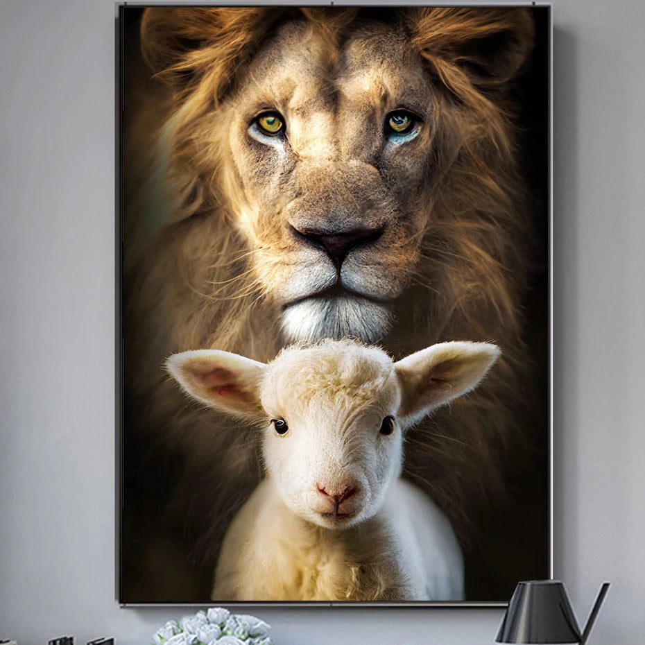 Vintage Lion and Lamb