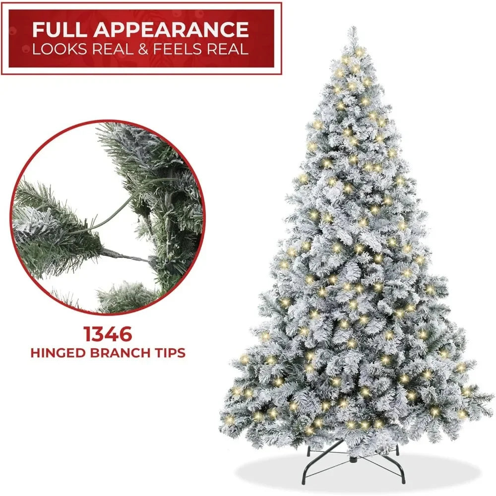 Christmas Tree Pre-Lit Realistic Snow-