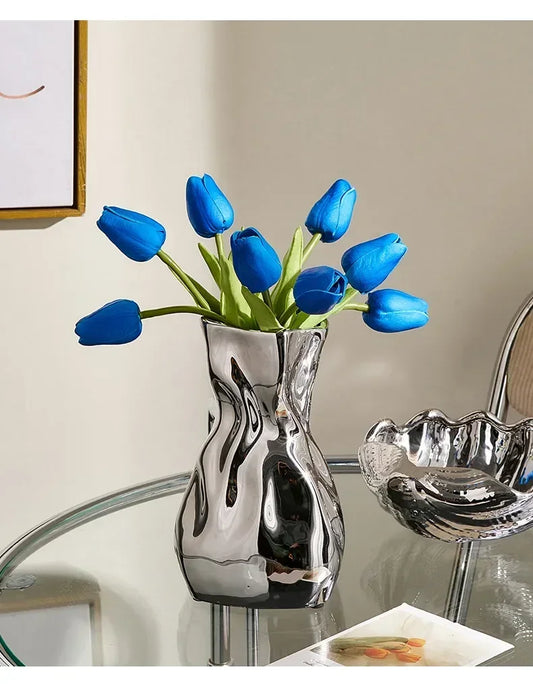 Nrodic Irregular Ceramic Flower Vase