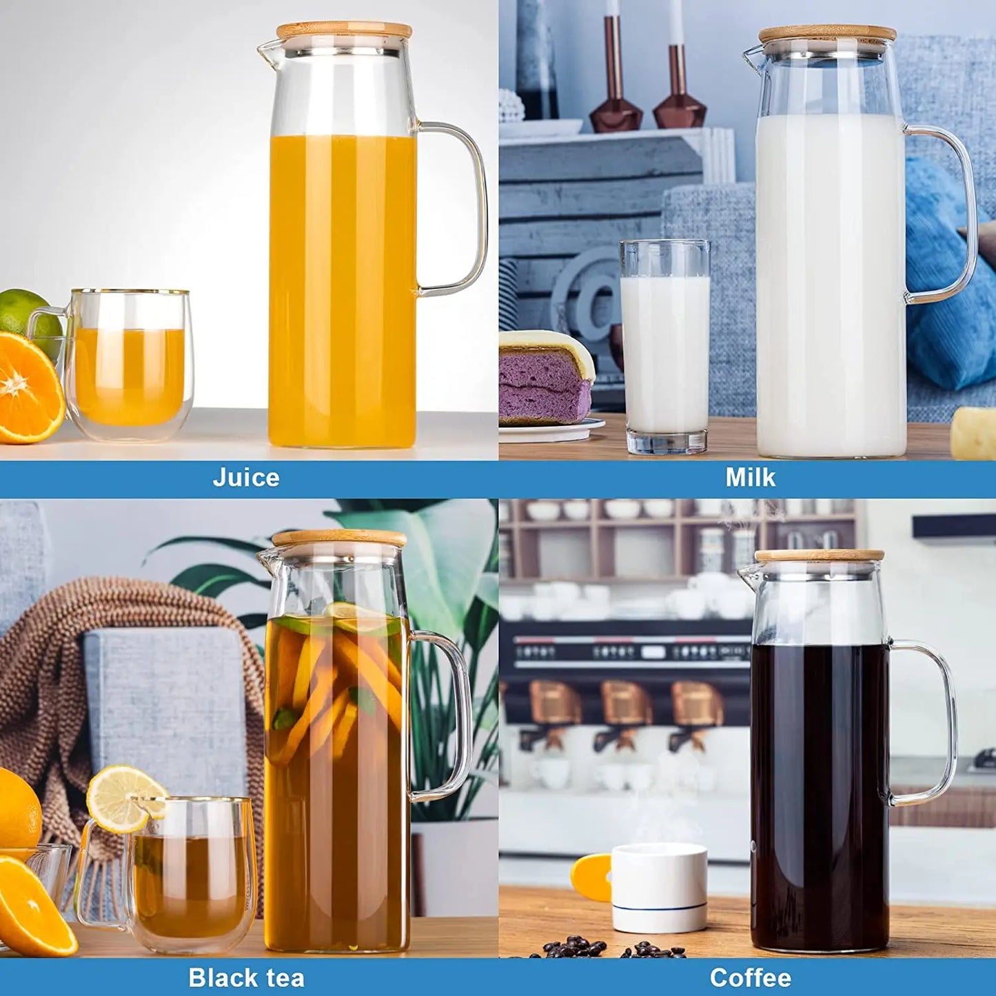 1.5L Glass Water Pitcher