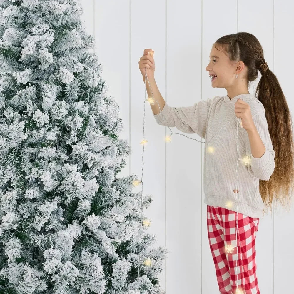 Artificial Christmas Tree, 7.5ft Unlit Snow