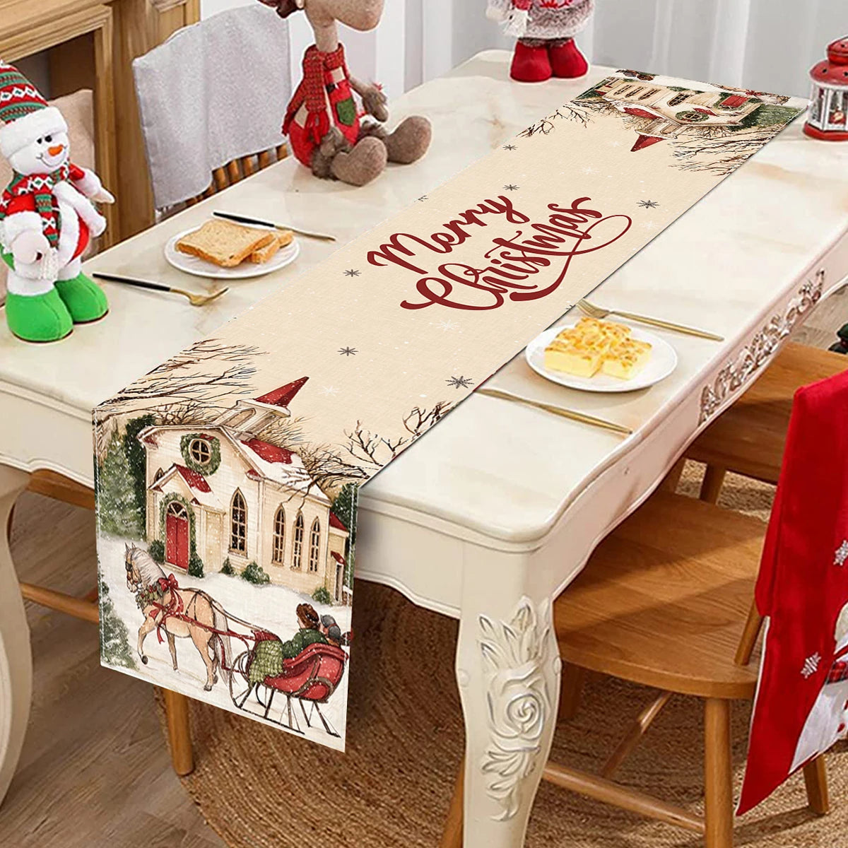 Christmas Snowman Table Runner