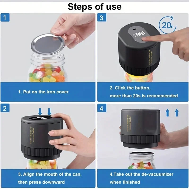 Electric Mason Jar Vacuum