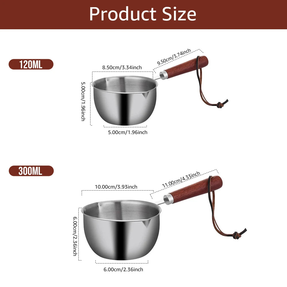 Hot Oil Pot Milk Pan Stainless Steel