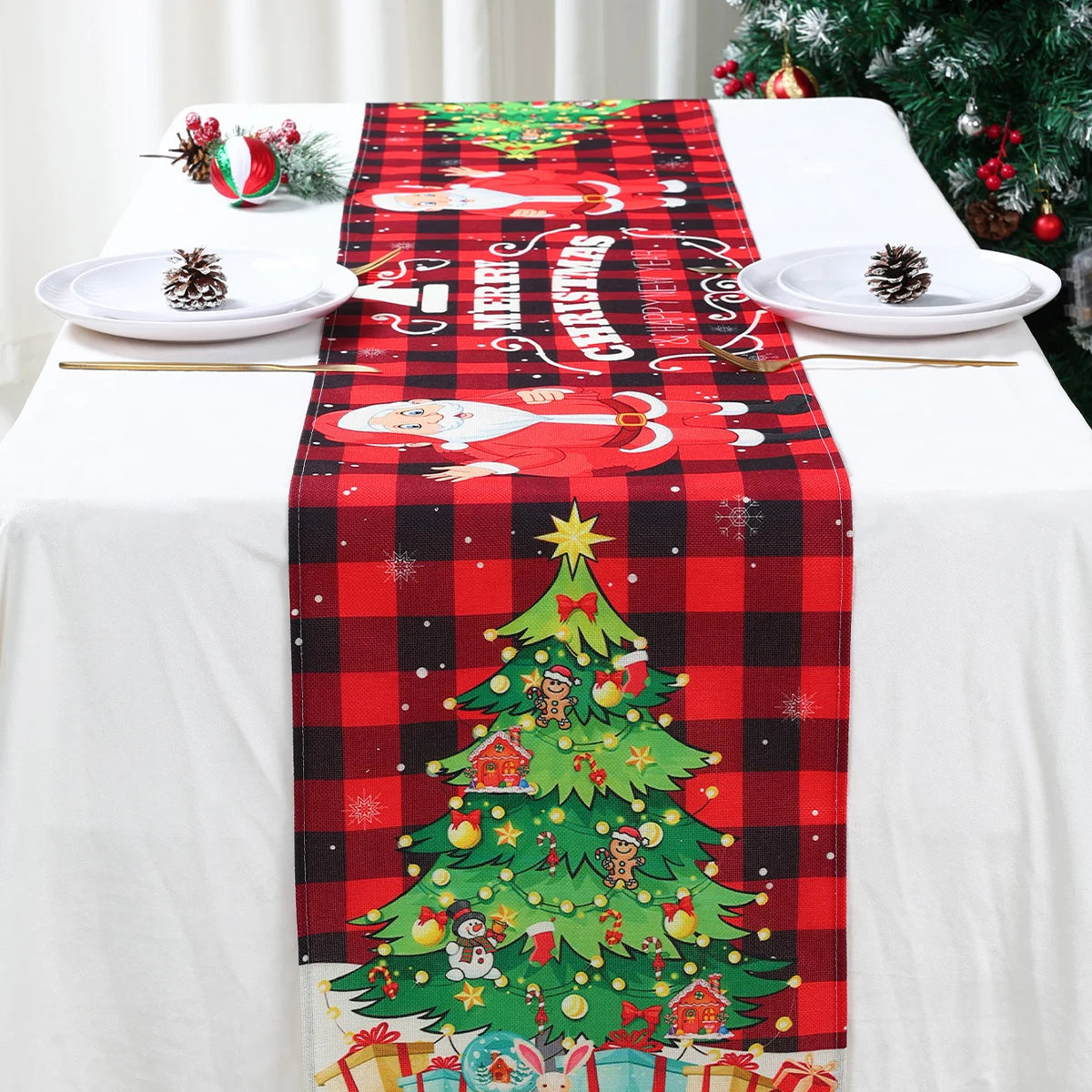 Christmas Snowman Table Runner