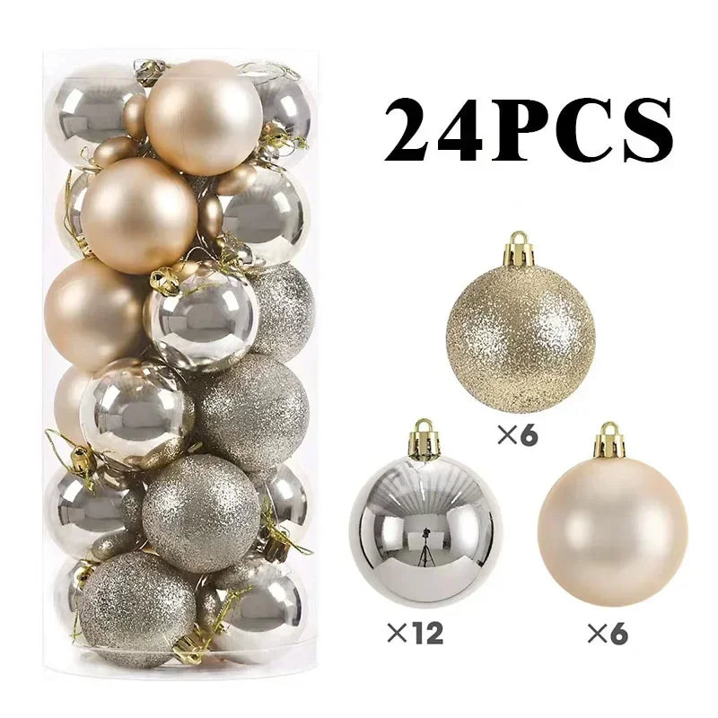 24/pcs 8CM Christmas Ball