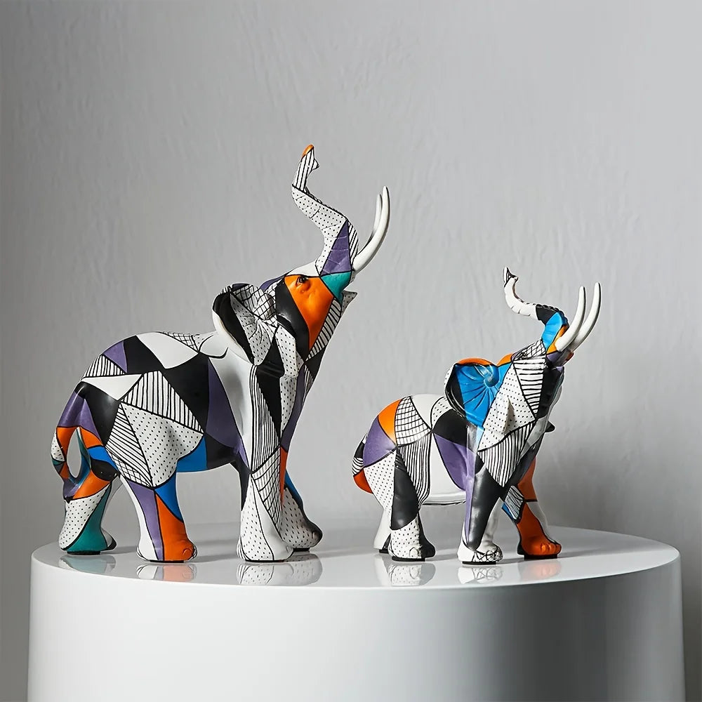 Painting Art Elephant Sculptures & Figurines