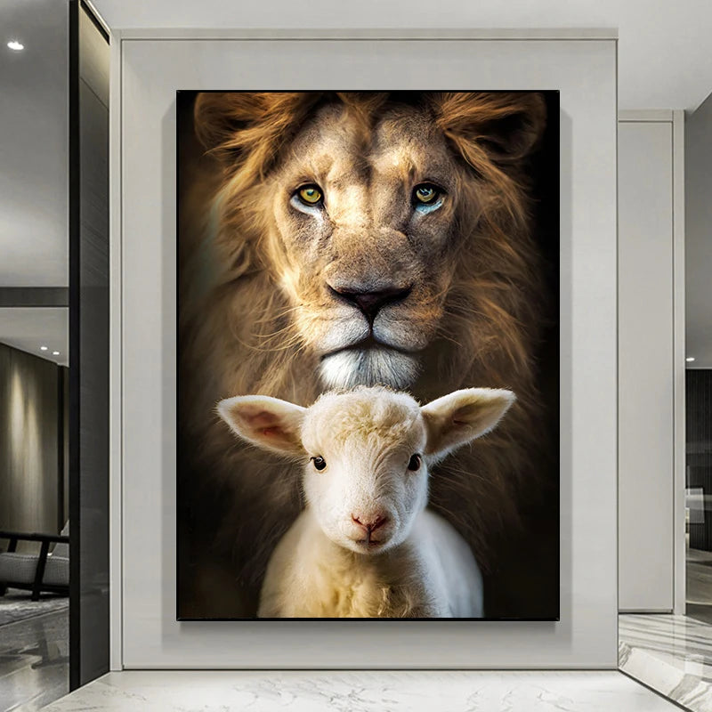 Vintage Lion and Lamb