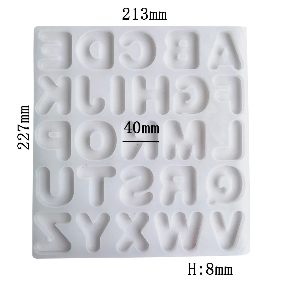 Silicone Cake English Letters