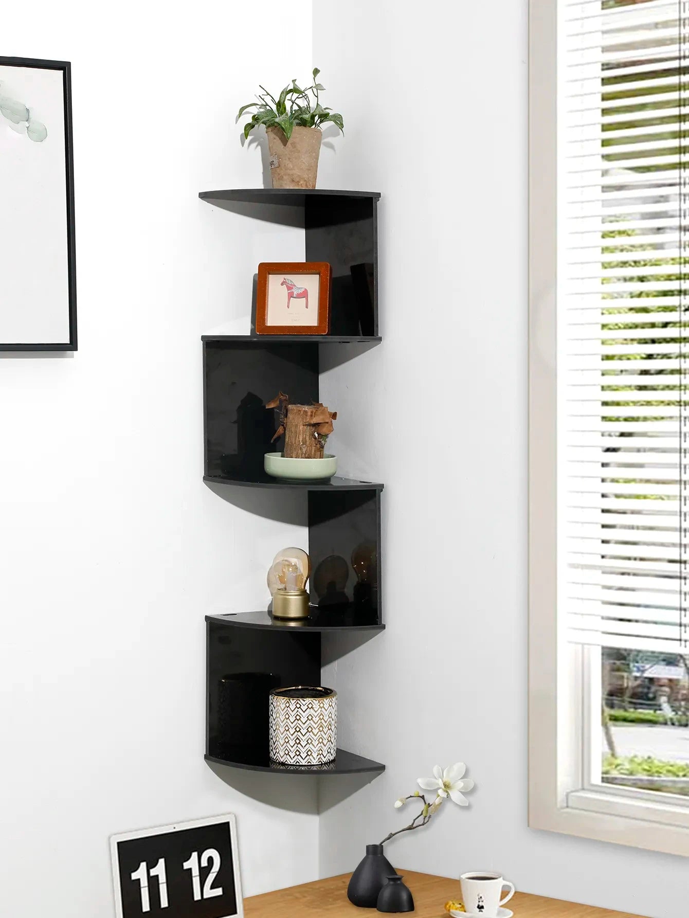 5-Layers Wooden Corner Shelf