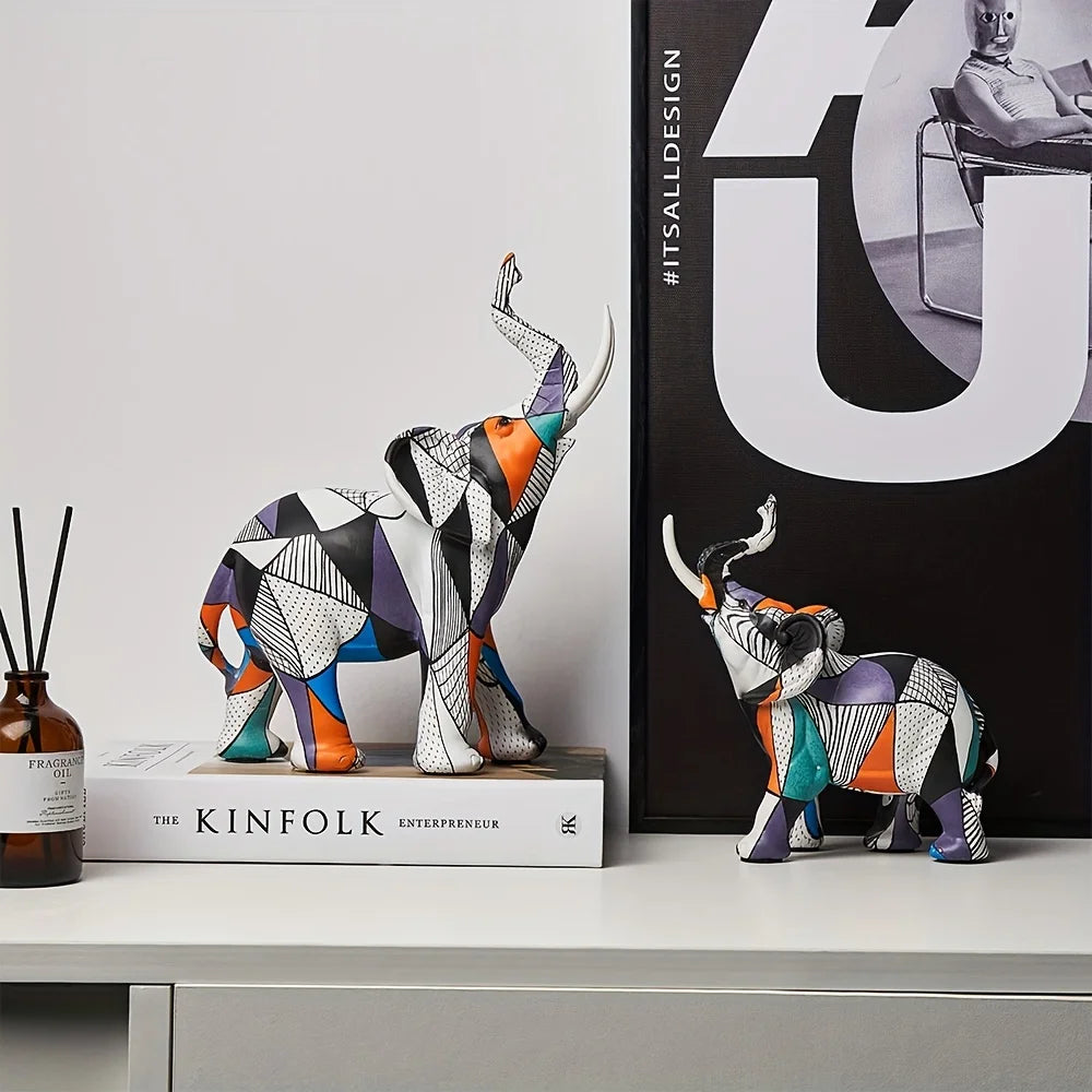 Painting Art Elephant Sculptures & Figurines