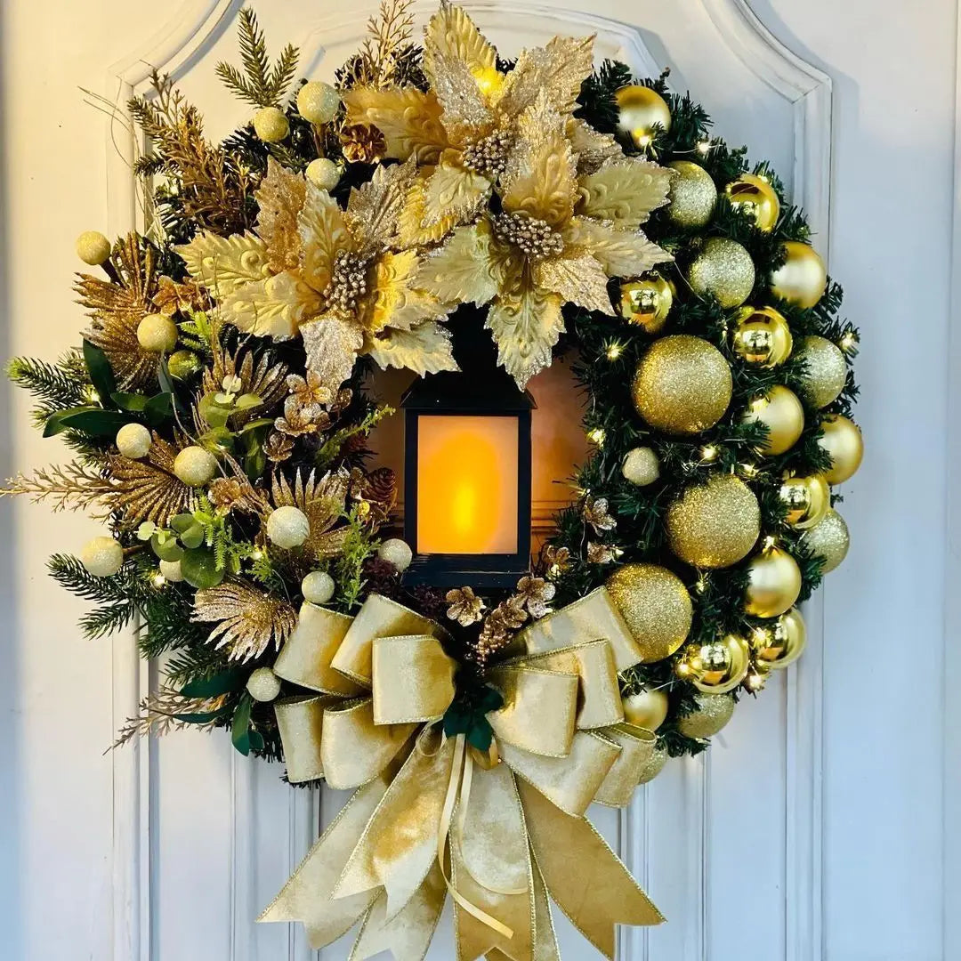 Christmas Wreath With Lamp