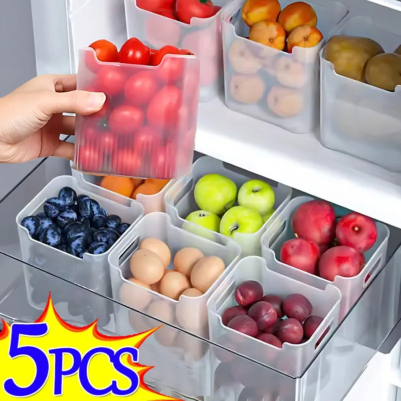 1/5PCS Refrigerator Storage Boxes Food Fresh Organizer