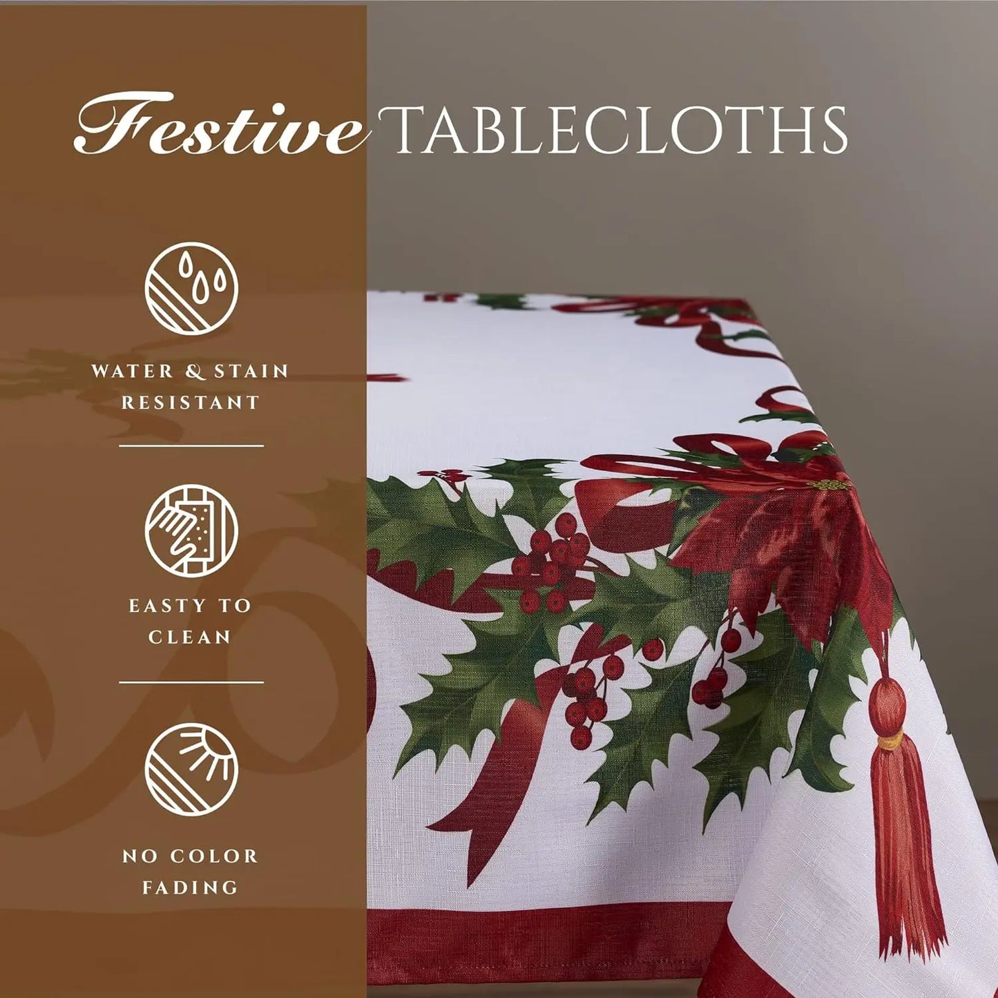 Christmas Ribbon Tablecloth