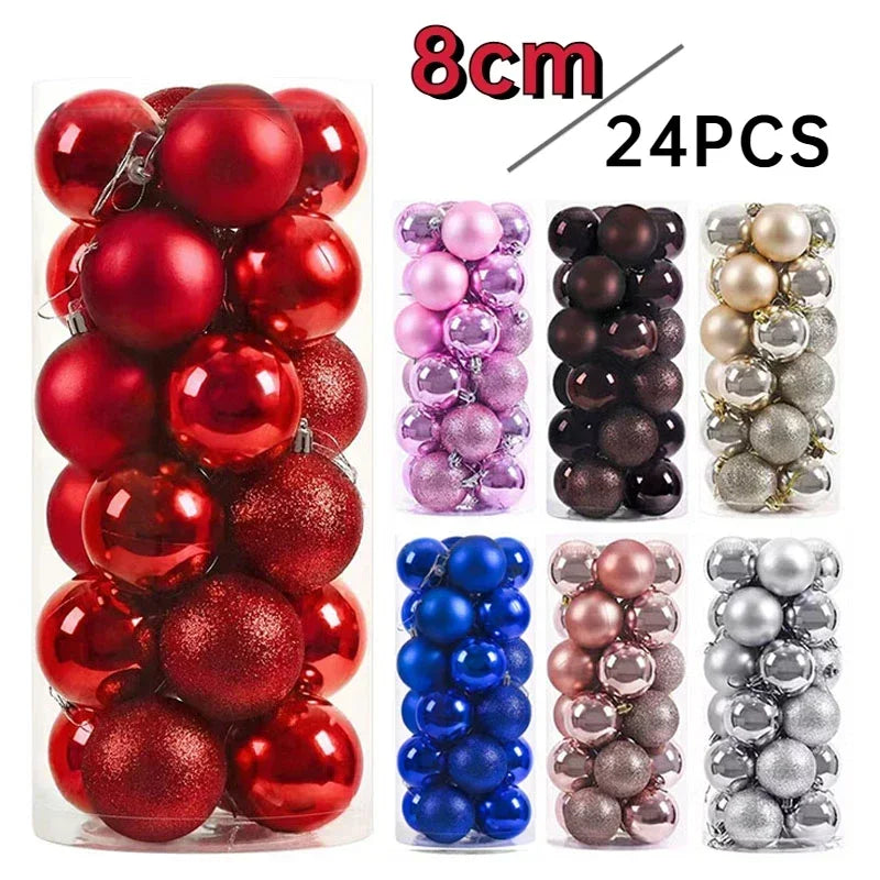 24/pcs 8CM Christmas Ball