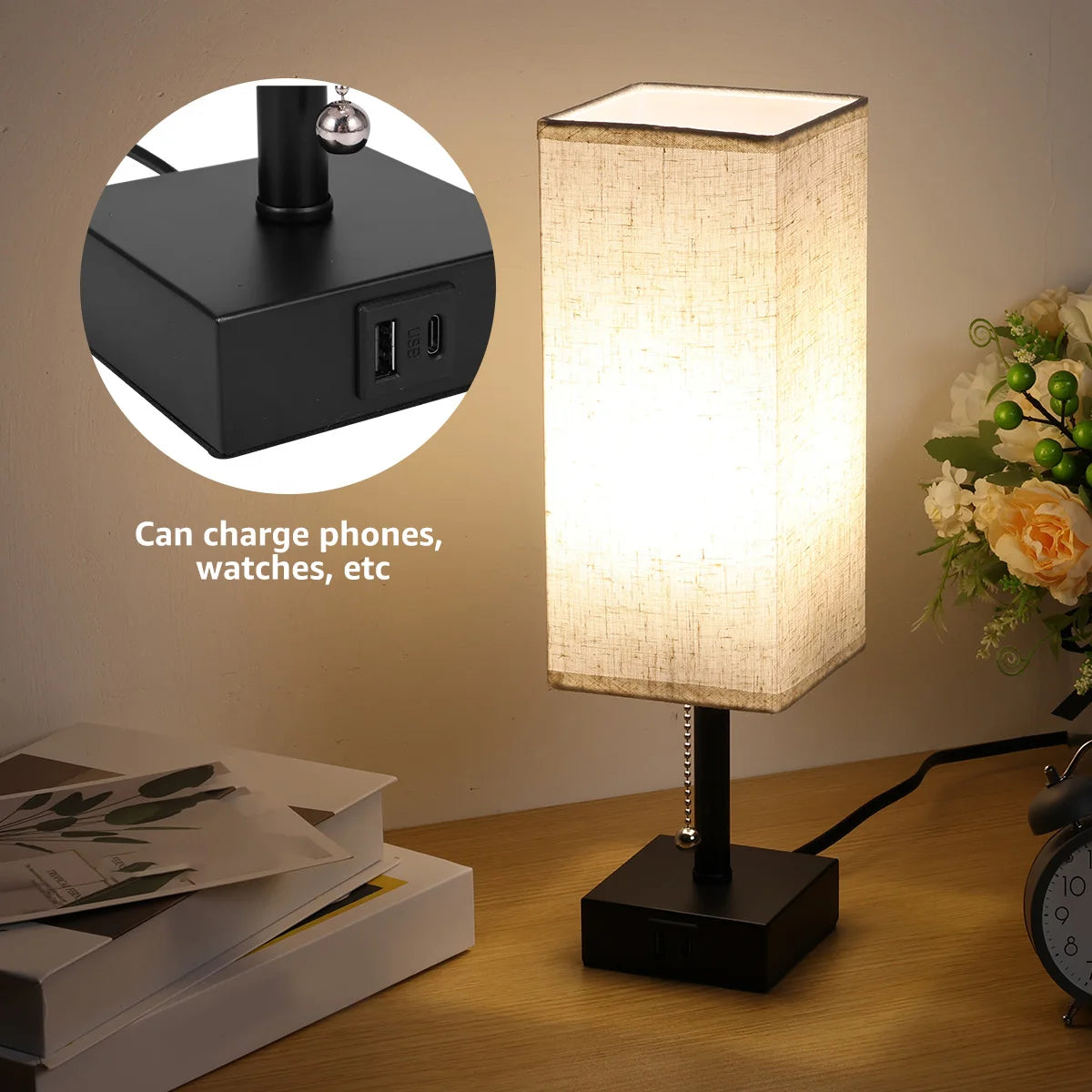 Bedside Lamp Night Lights USB