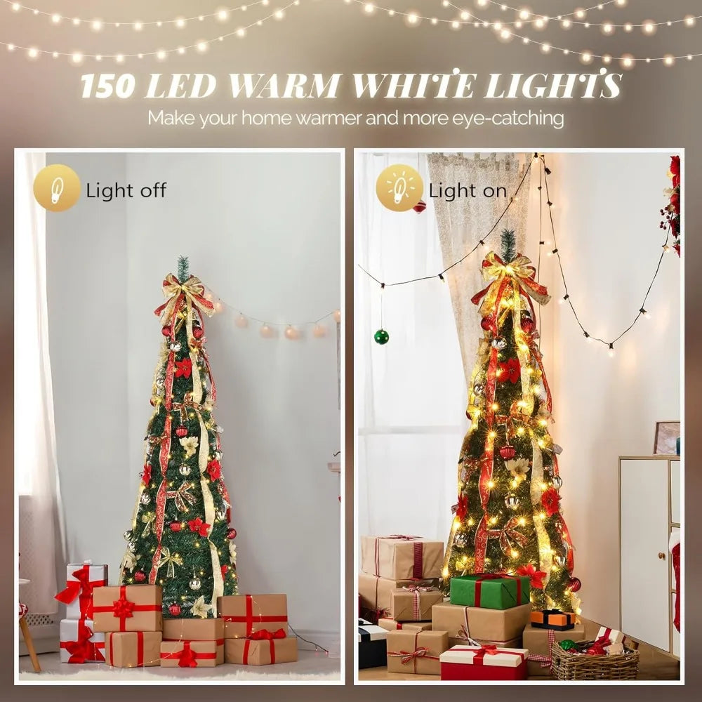 6ft Pre lit Pop Up Christmas Tree