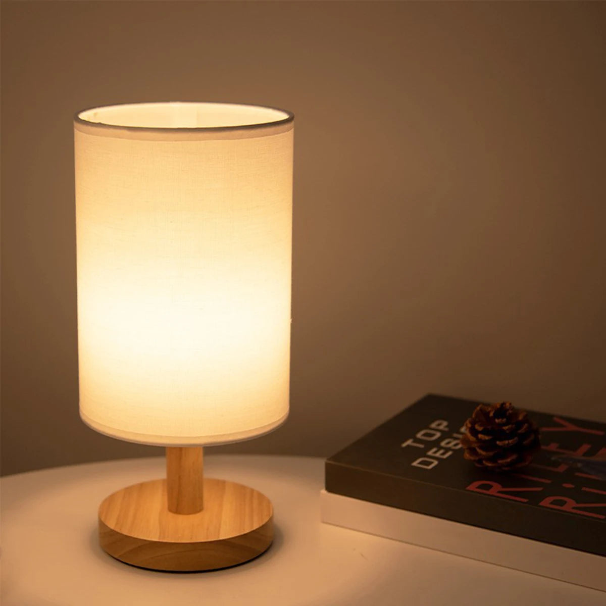 2/1PC Solid Wood Night Lamp