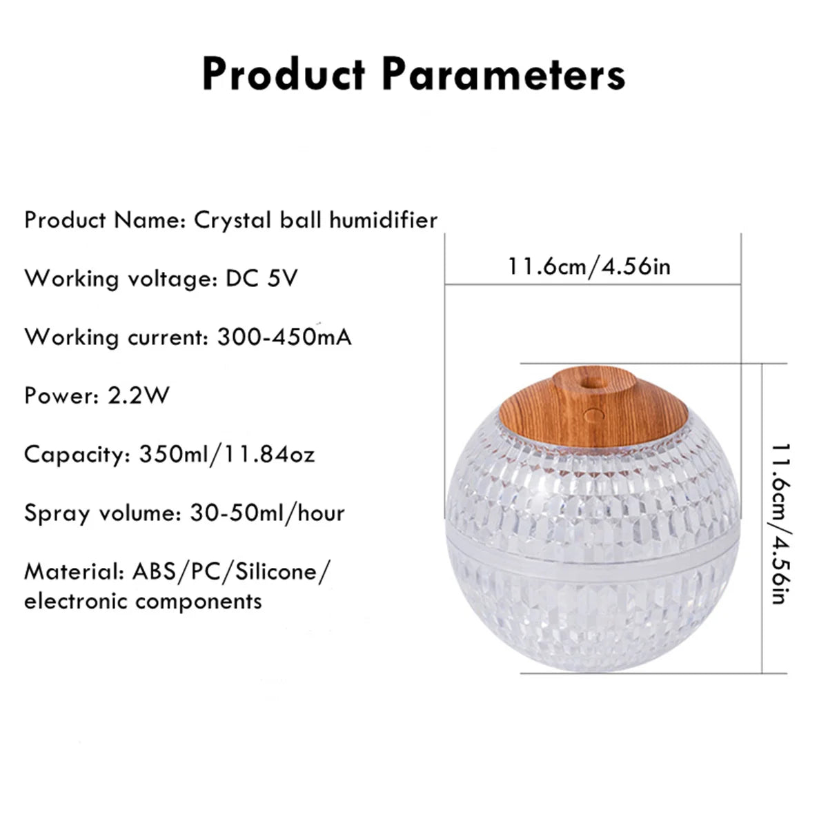 USB Air Humidifier Crystal Ball