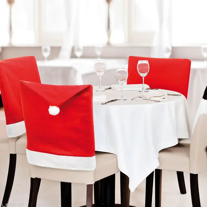 Red Christmas Chair Cover