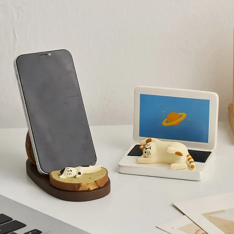 Creative Resin Cat Phone Holder