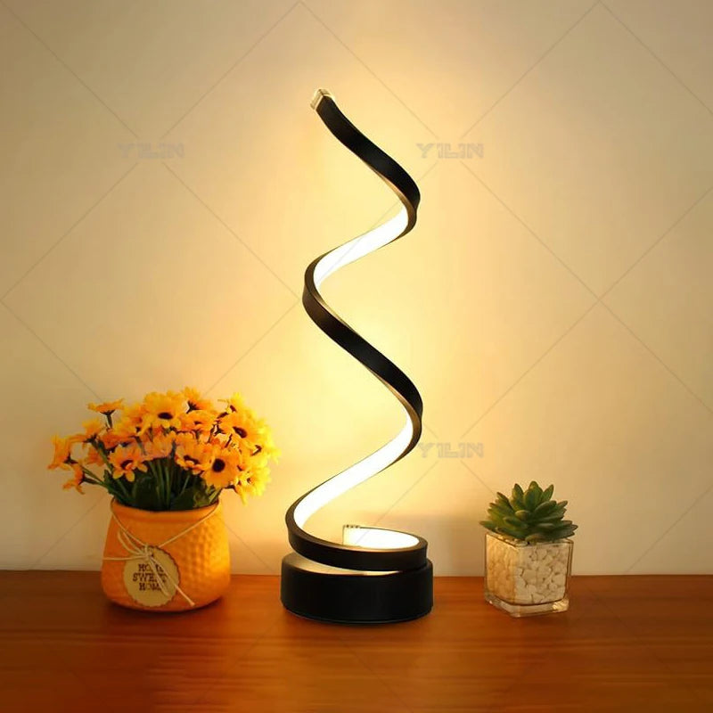 Modern Spiral Night Light Line Syle