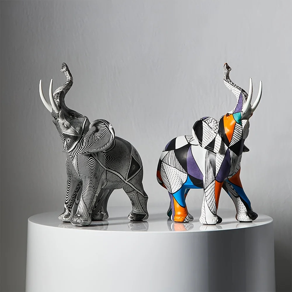 Painting Art Elephant Sculptures & Figurines