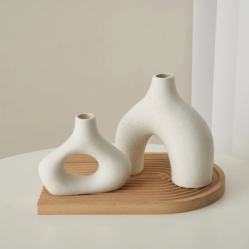 2pcs Frosted Ceramic Vase