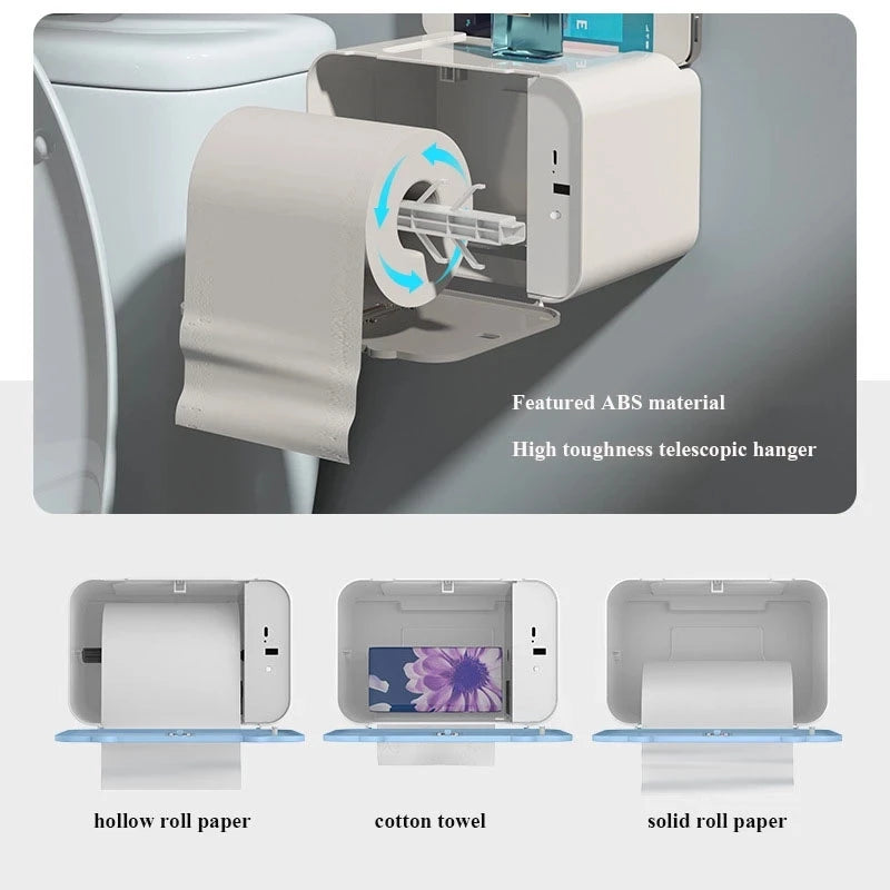 Induction Toilet Paper Holder Shelf