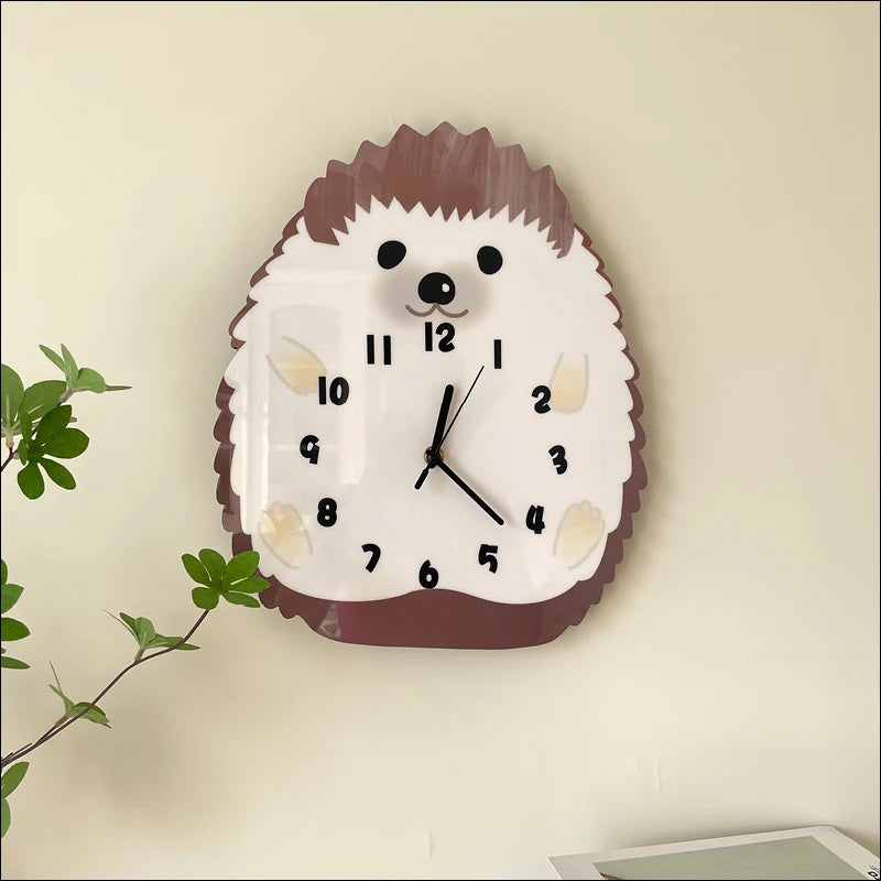 Cartoon Hedgehog Wall Clock