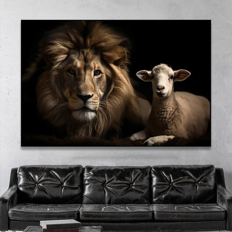 Vintage Lion and Lamb