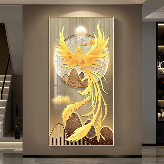 Luxury Golden Phoenix Canvas