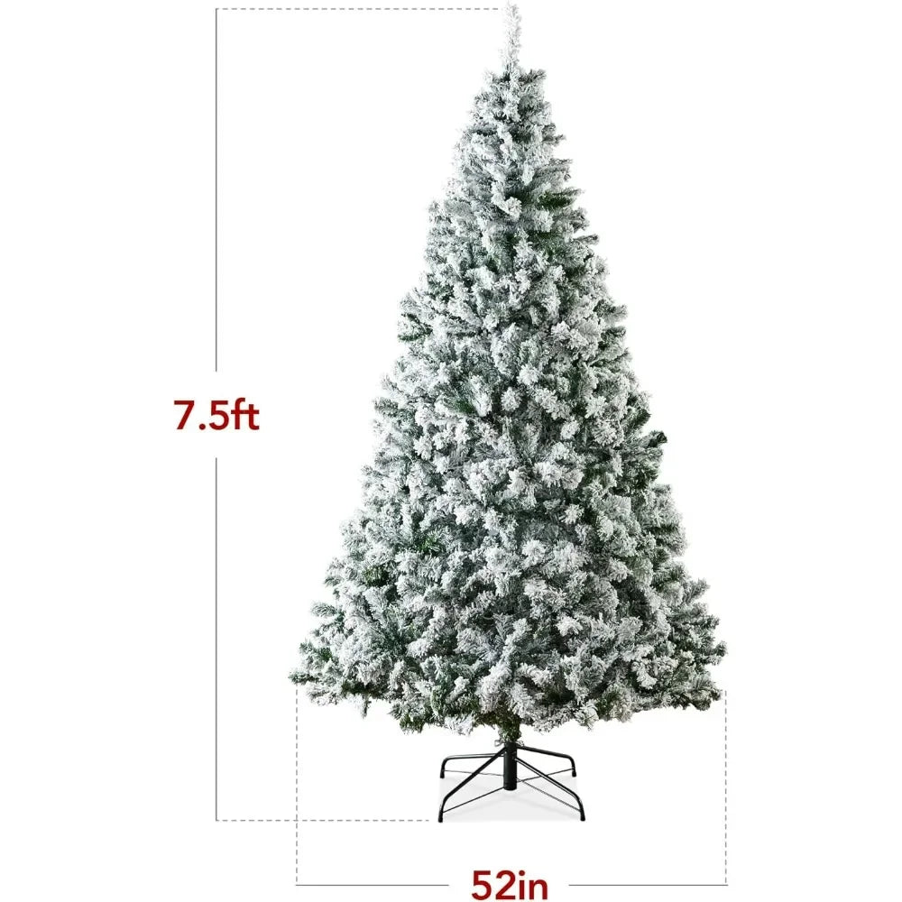 Artificial Christmas Tree, 7.5ft Unlit Snow