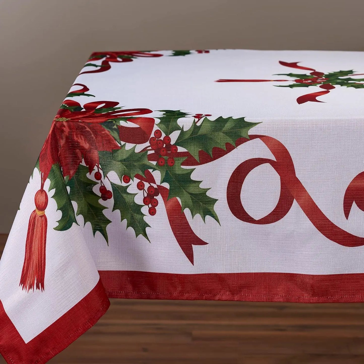 Christmas Ribbon Tablecloth