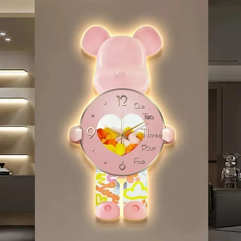 Bear Wall Clocks LED Lamp