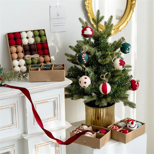 36pcs/Set Christmas Felt Wool Balls