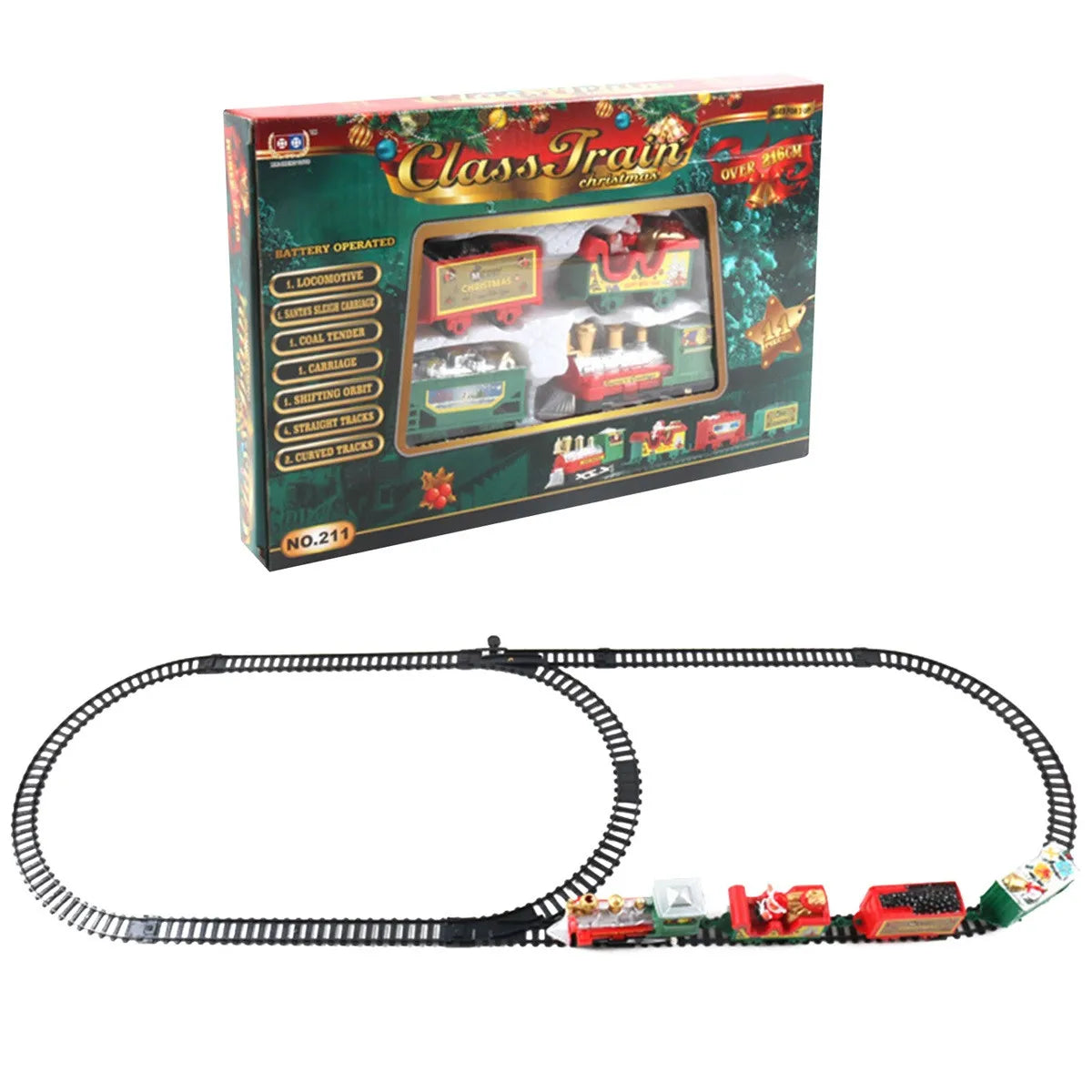 Set Christmas Realistic Electric Train