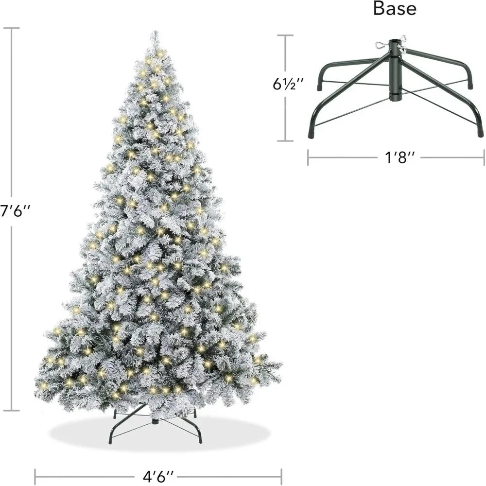 Christmas Tree Pre-Lit Realistic Snow-