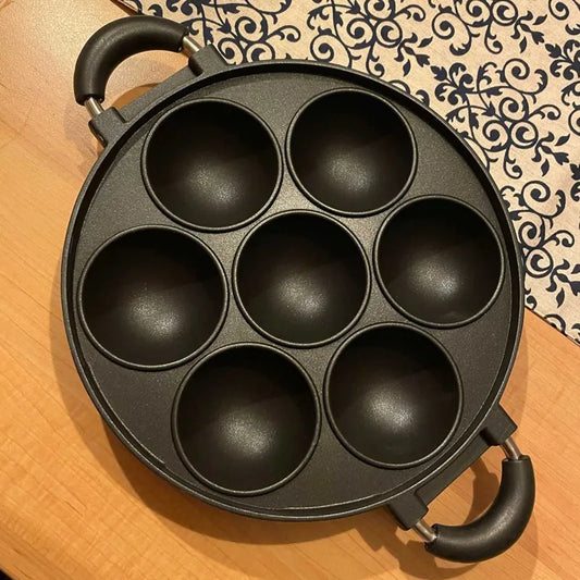 7 Hole Cooking Cake Pan Cast