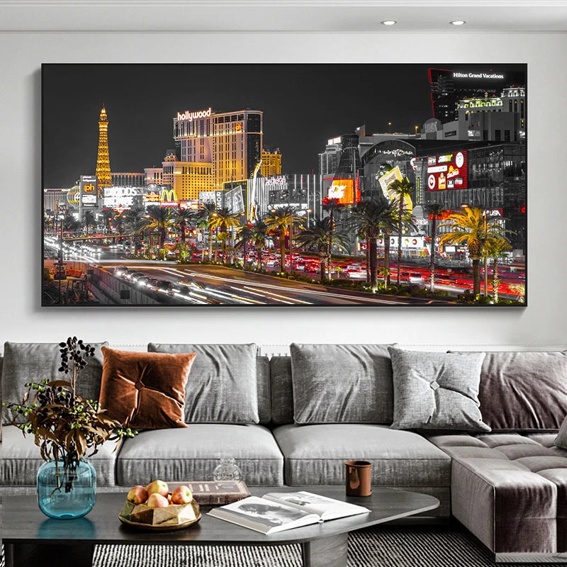 City Night View Print Canvas