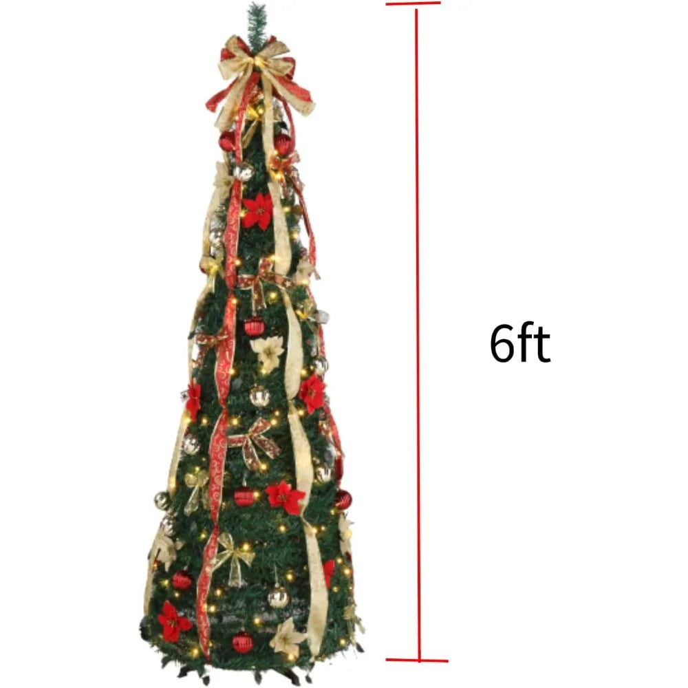 6ft Pre lit Pop Up Christmas Tree