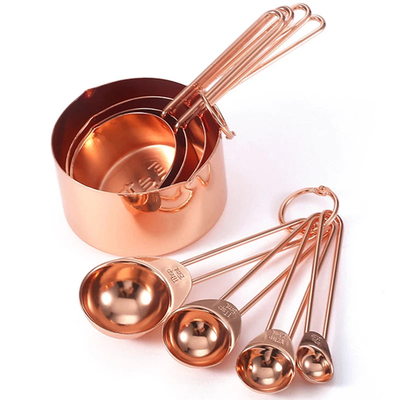 Gold Measuring Spoons 8pcs/set